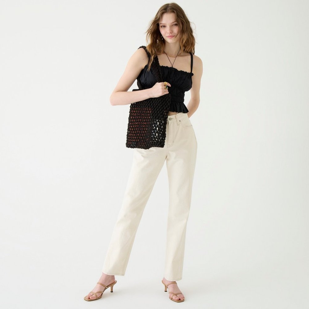 NWT J. Crew High-rise Full Length '90s Classic Straight Fit Jean in Ecru 26